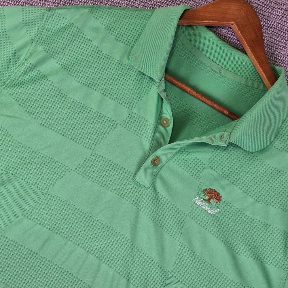 Oak Tree National x Nike Polo Shirt Mens XL Green Textured Tour Performance